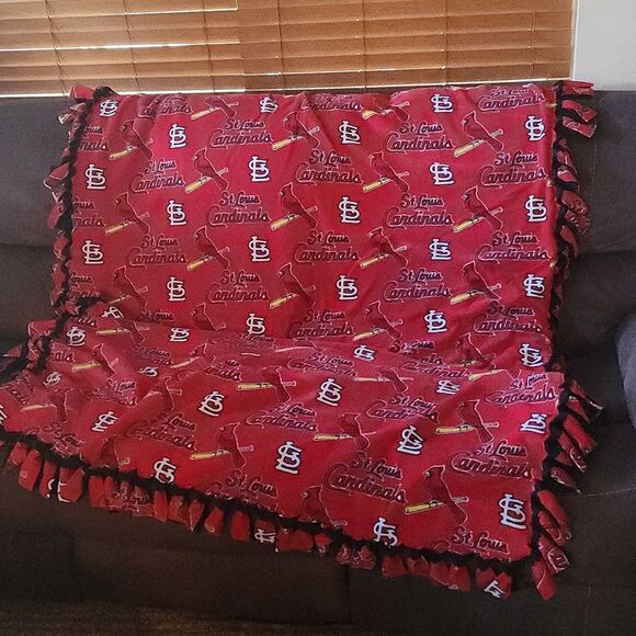 St. Louis Cardinals Fleece Throw Homemade - Picture 1 of 5